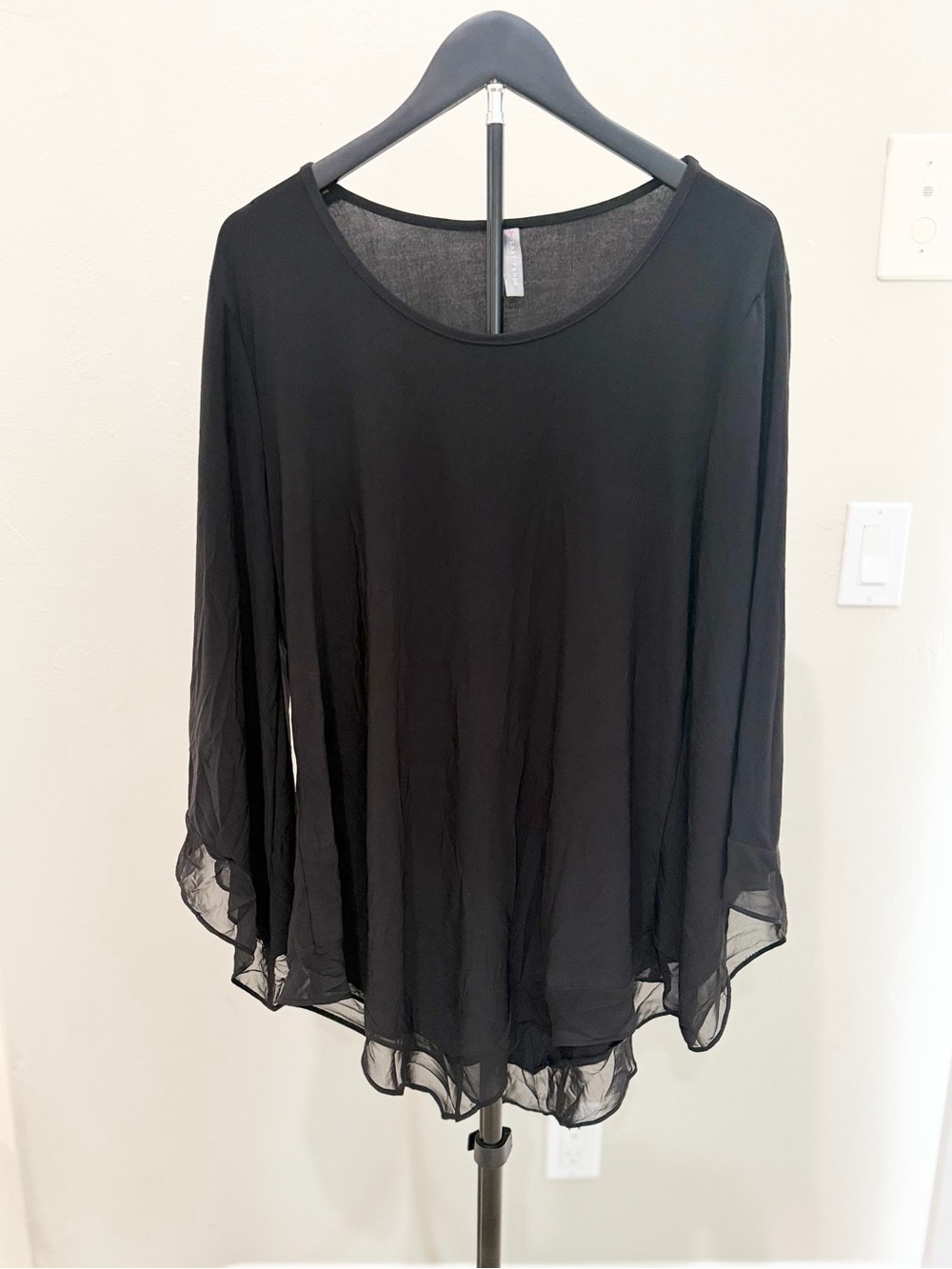 Last Tango Black Layered Chiffon Swing Tunic Practical Magic Whimsigoth Boho